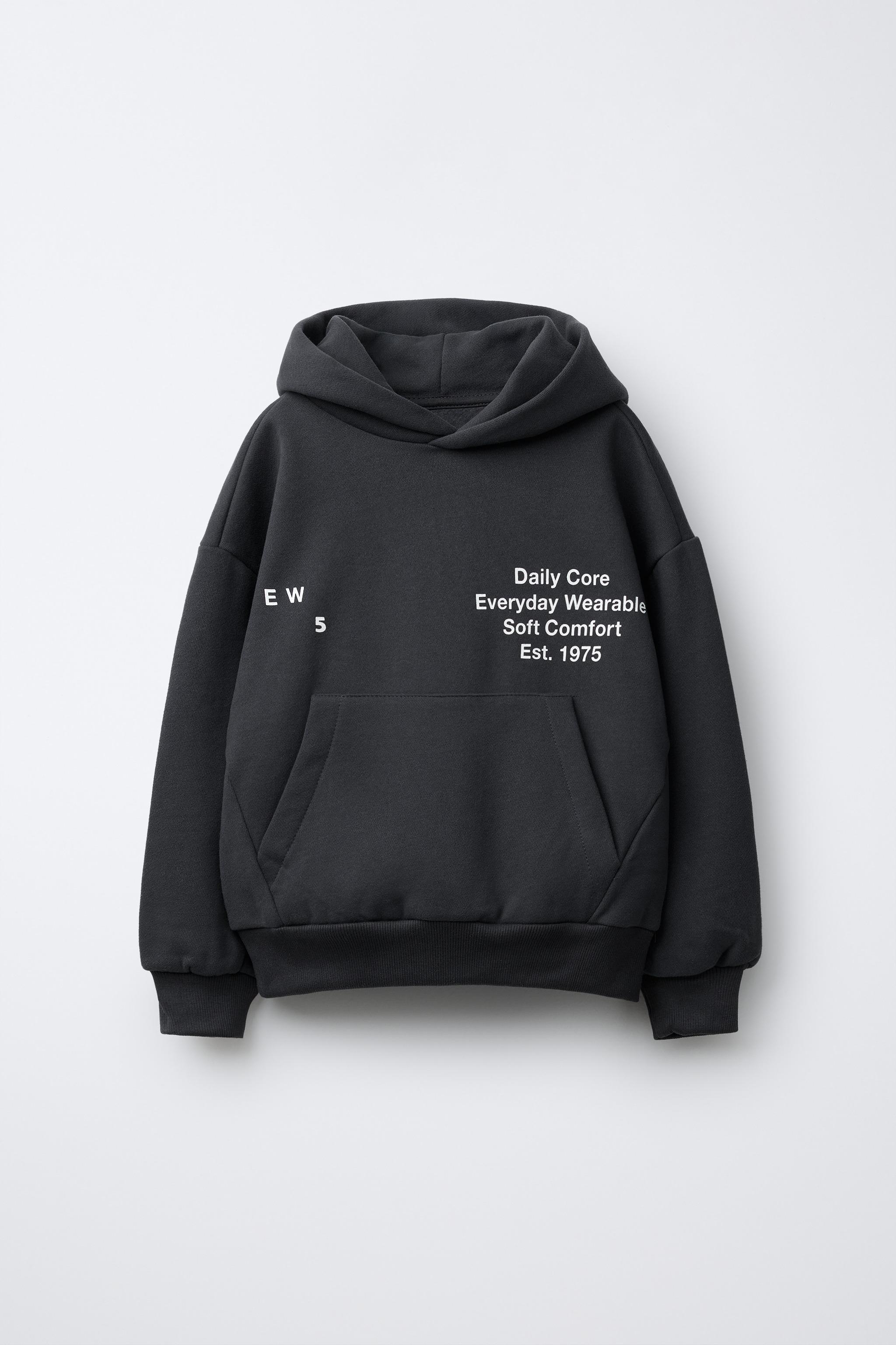 TEXT PRINT HOODIE